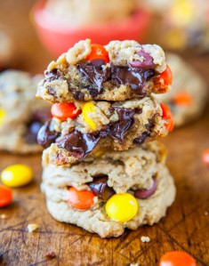 Reese's Pieces Soft Peanut Butter Cookies | 10 Desserts To Make With Your Leftover Halloween Candy